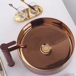 Rose Gold Ceramic Wash Basin