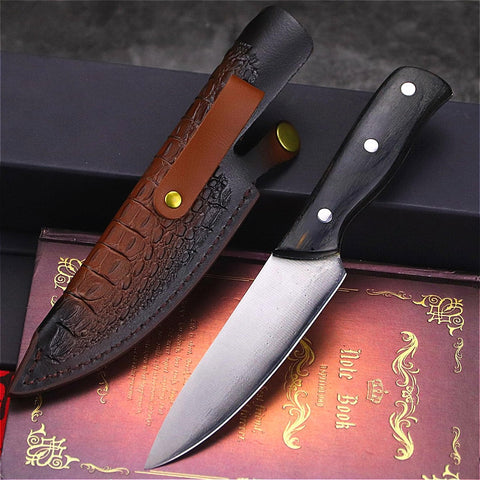 Steak knife + leather case